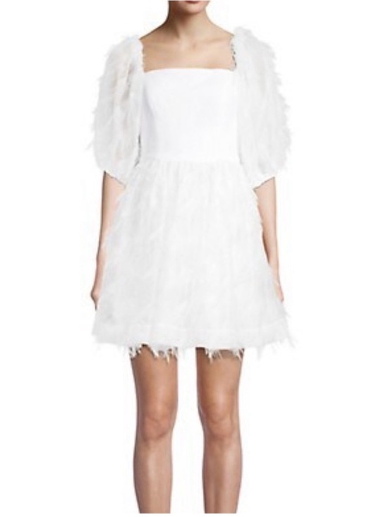 Black Halo Dresses & Skirts - Black Halo White Textured Dress